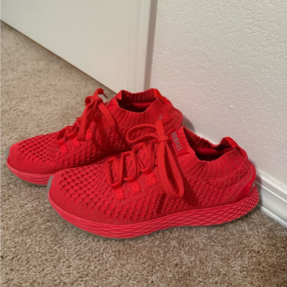 NOBULL Women's Red Knit Sneakers